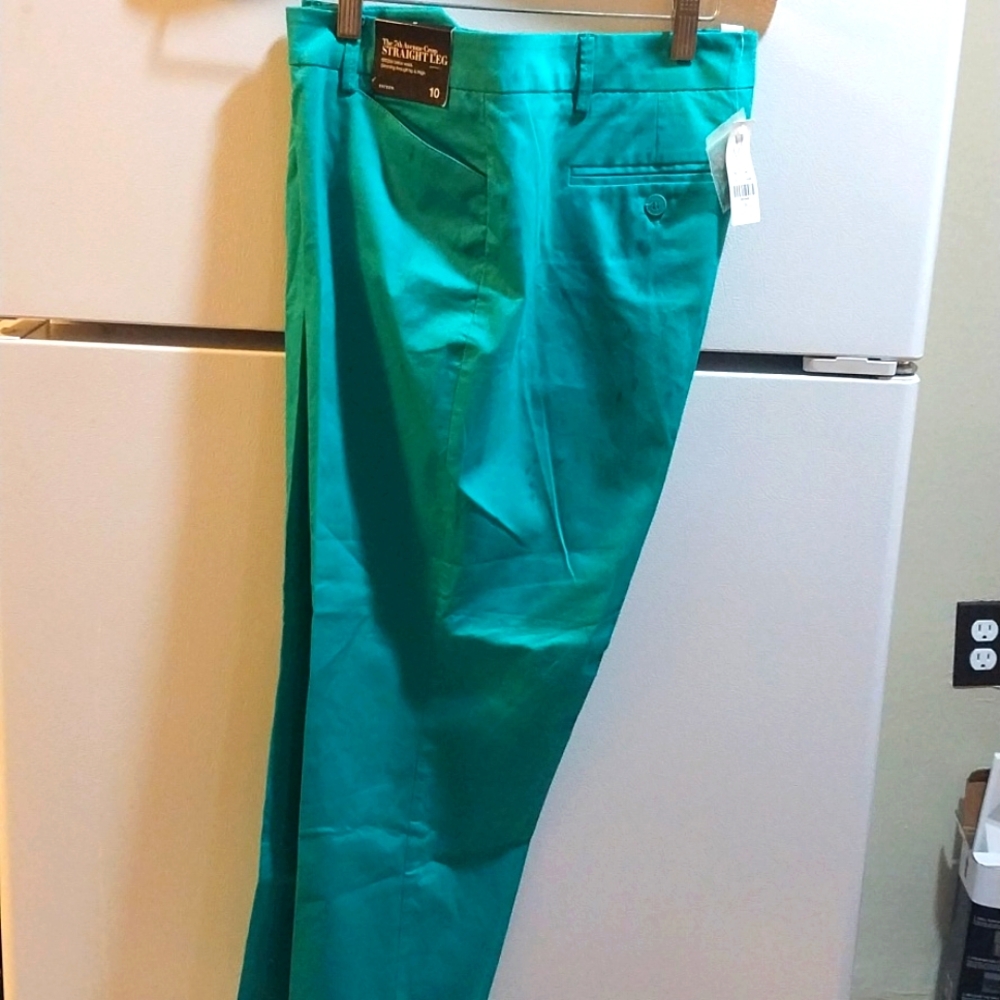 Crop straight leg ankle pants